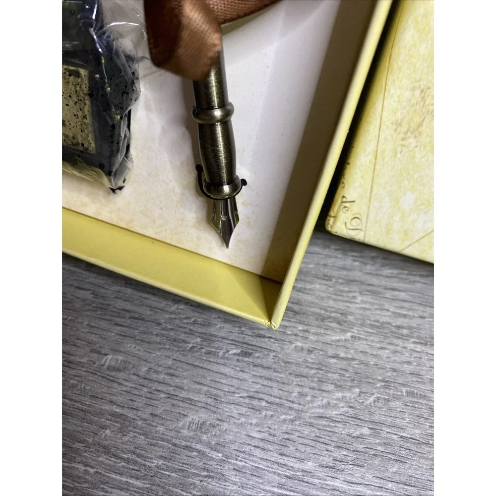 Feather‎ Writing Fountain Caligraphy Dip Pen Quill With 5 Nibs & Box Set